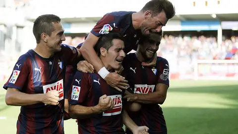 Saúl Berjón celebra su gol contra el Athletic Saúl Berjón celebra su gol contra el Athletic