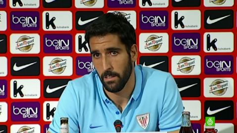 Ra&uacute;l Garc&iacute;a, en su presentaci&oacute;n con el Athletic