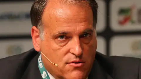 Javier Tebas, durante una conferencia Javier Tebas, durante una conferencia