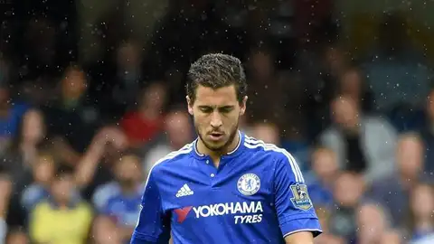 Hazard, durante un partido con el Chelsea Hazard, durante un partido con el Chelsea
