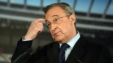 Florentino Pérez, durtante una presentación Florentino Pérez, durtante una presentación