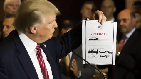 El aspirante republicano, Donald Trump El aspirante republicano, Donald Trump