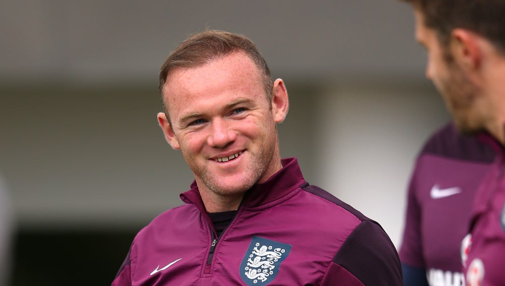 Wayne Rooney, durante un entrenamiento con Inglaterra