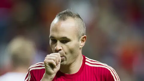 Andrés Iniesta marca gol frente a Eslovaquia Andrés Iniesta marca gol frente a Eslovaquia