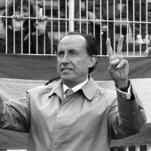 José María Ruiz Mateos, cuando era gerente del club de fútbol Rayo Vallecano
