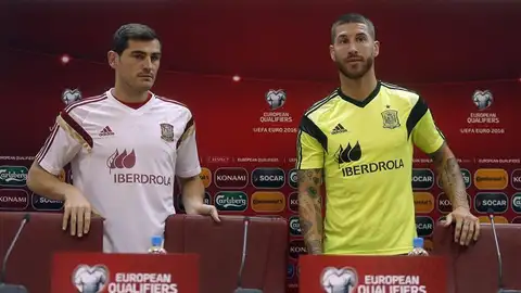 El defensa Sergio Ramos durante la rueda de prensa ofrecida El defensa Sergio Ramos durante la rueda de prensa ofrecida