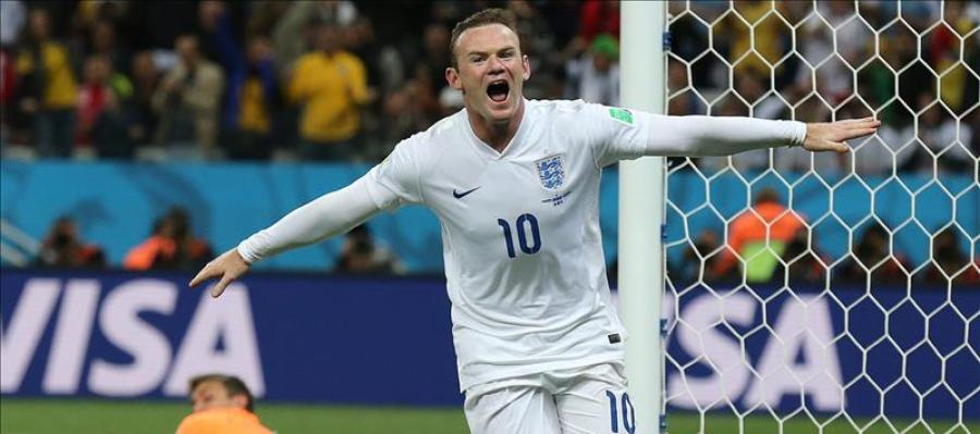 El delantero inglés Wayne Rooney celebra un gol El delantero inglés Wayne Rooney celebra un gol