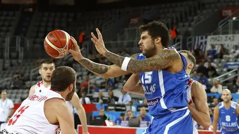 El jugador de la selección griega de baloncesto Georgios Printezis El jugador de la selección griega de baloncesto Georgios Printezis