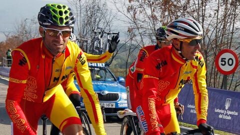 Valverde y Purito durante los mundiales