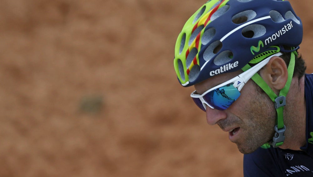 Alejandro Valverde, en una etapa de la vuelta