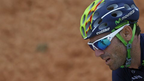 Alejandro Valverde, en una etapa de la vuelta