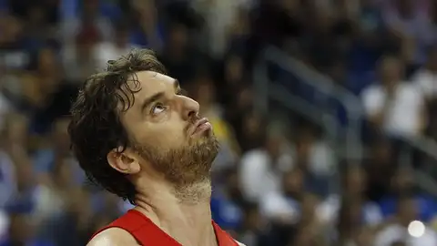 El pivot de España Pau Gasol durante el partido El pivot de España Pau Gasol durante el partido