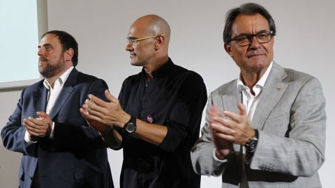 Artur Mas, Raul Romeva y Oriol Junqueras
