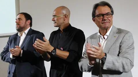 Artur Mas, Raul Romeva y Oriol Junqueras Artur Mas, Raul Romeva y Oriol Junqueras