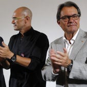 Artur Mas, Raul Romeva y Oriol Junqueras