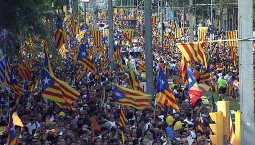 Manifestación Diada en Cataluña
