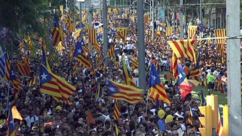 Manifestaci&oacute;n Diada en Catalu&ntilde;a