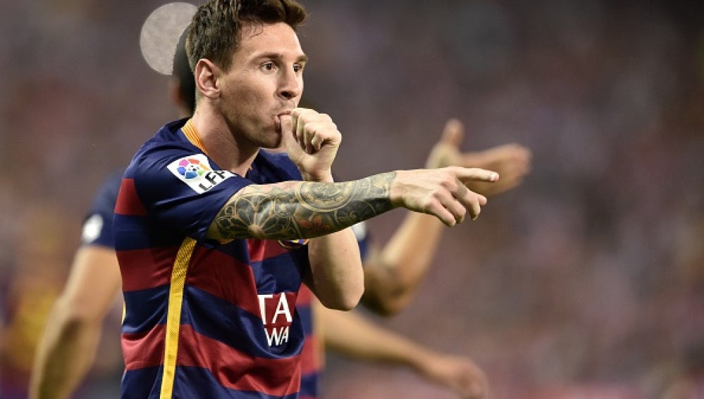 Leo Messi le dedica un gol a su hijo Mateo