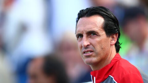 Unai Emery, durante un partido del Sevilla