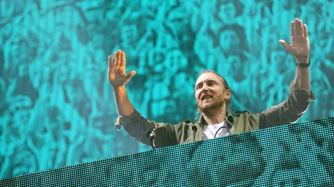 David Guetta, durante un concierto David Guetta, durante un concierto