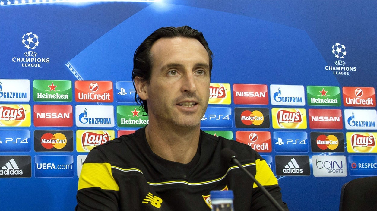 Unai Emery: "Es un momento único para el Sevilla" Unai Emery: "Es un momento único para el Sevilla"