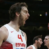 Pau Gasol celebra una canasta contra Francia Pau Gasol celebra una canasta contra Francia