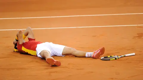 Rafa Nadal, durante un encuentro de la Copa Davis Rafa Nadal, durante un encuentro de la Copa Davis