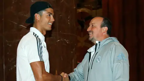 Cristiano Ronaldo y Rafa Benítez Cristiano Ronaldo y Rafa Benítez