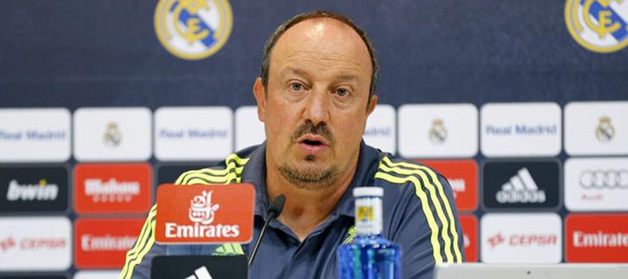 Rafa Benítez en rueda de prensa Rafa Benítez en rueda de prensa