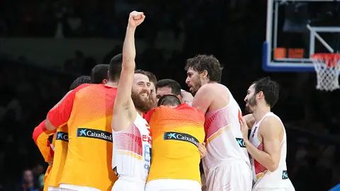 España celebra la victoria frente a Francia España celebra la victoria frente a Francia