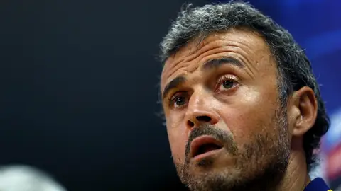Luis Enrique, durante la rueda de prensa Luis Enrique, durante la rueda de prensa