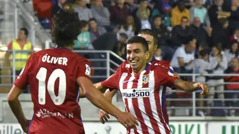 Ángel Correa celebra su primer gol con el Atlético de Madrid Ángel Correa celebra su primer gol con el Atlético de Madrid