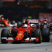 Sebastian Vettel durante el GP de Singapore