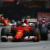 Sebastian Vettel durante el GP de Singapore Sebastian Vettel durante el GP de Singapore