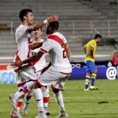 Javi Guerra celebra su gol contra Las Palmas