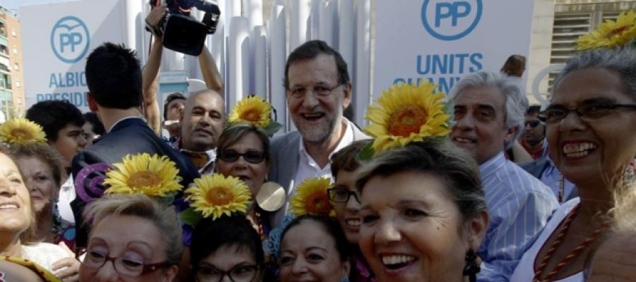 Rajoy, durante el acto en Badalona Rajoy, durante el acto en Badalona
