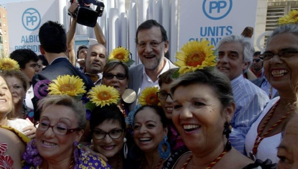 Rajoy, durante el acto en Badalona 