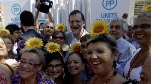 Rajoy, durante el acto en Badalona 