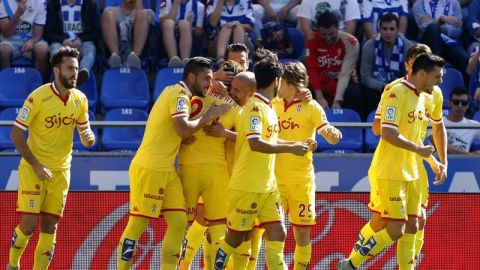 Jugadores del Sporting de Gij&oacute;n