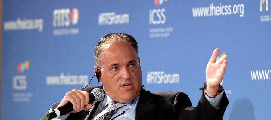 Javier Tebas, durante una intervención Javier Tebas, durante una intervención