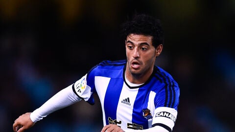 Carlos Vela, durante un partido de la Real Sociedad