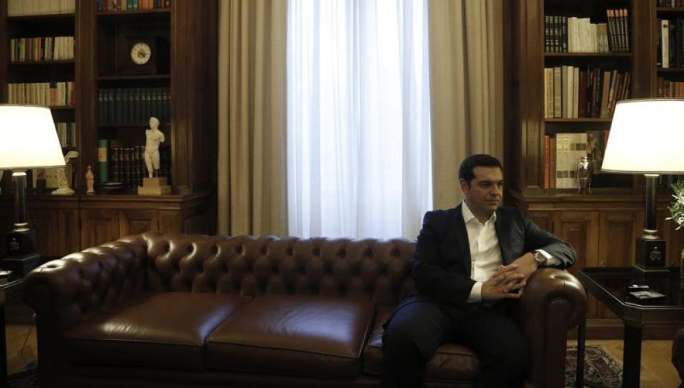 Alexis Tsipras en el palacio presidencial de Atenas