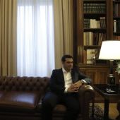 Alexis Tsipras en el palacio presidencial de Atenas