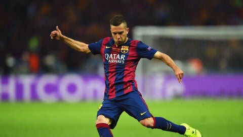 Jordi Alba, durante un partido con el F.C Barcelona