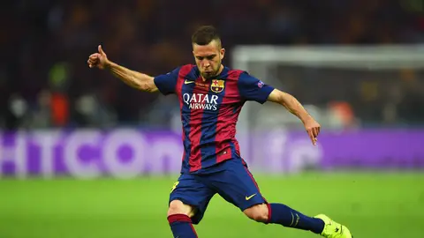 Jordi Alba, durante un partido con el F.C Barcelona Jordi Alba, durante un partido con el F.C Barcelona