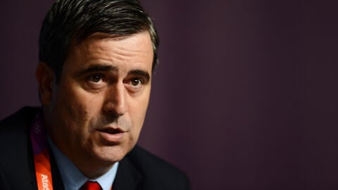 Miguel Cardenal, Presidente del Consejo Superior de Deportes, durante una conferencia de prensa