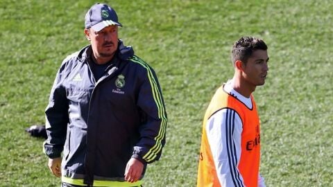 Rafa Ben&iacute;tez y Cristiano Ronaldo