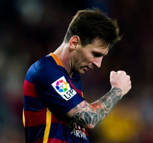 Leo Messi, durante un encuentro con el F.C Barcelona Leo Messi, durante un encuentro con el F.C Barcelona