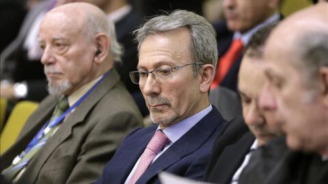 El expresidente de F&oacute;rum Filat&eacute;lico, Francisco Briones, durante el juicio en Madrid.
