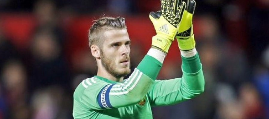 De Gea con el brazalete de capitán De Gea con el brazalete de capitán